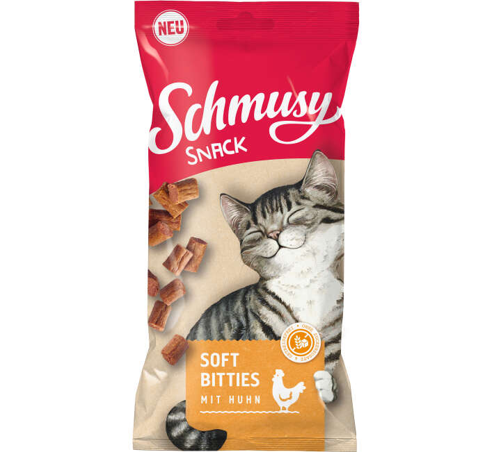 SCHMUSY Katzenleckerli Snack Soft Bitties mit Huhn